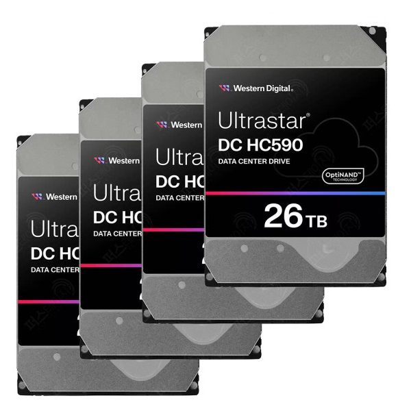 Western Digital Ultrastar DC HC590 패키지 7200/512M WUH722626ALE6L4 (4x26TB)_이미지