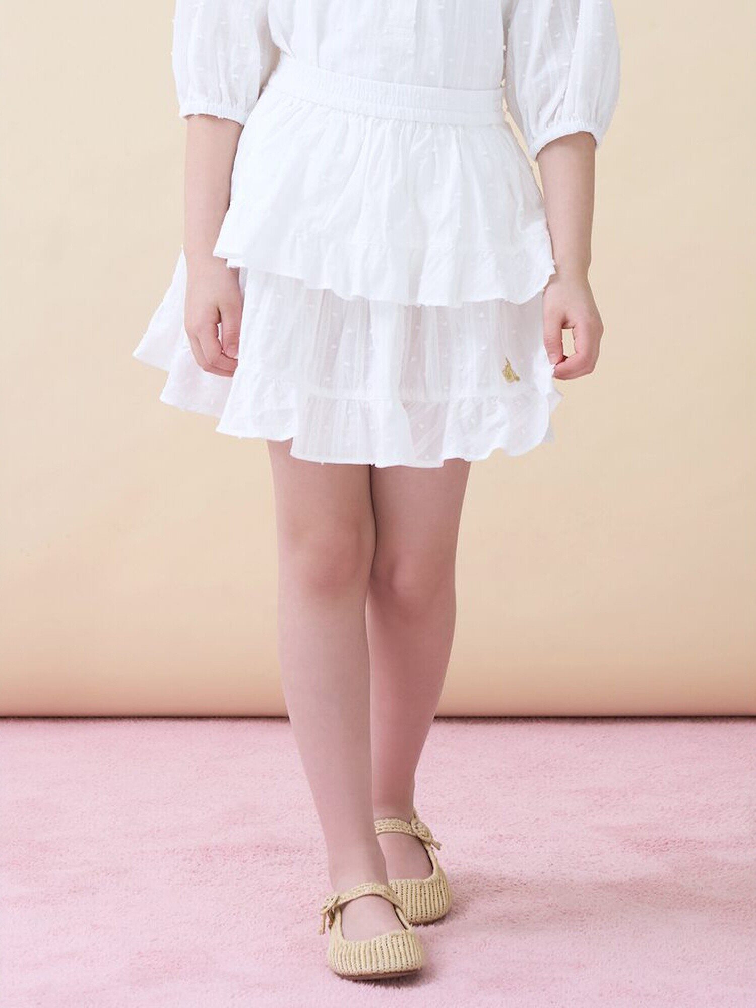 빈폴 키즈 레이스 캉캉 스커트 아이보리 BI6427G020_이미지