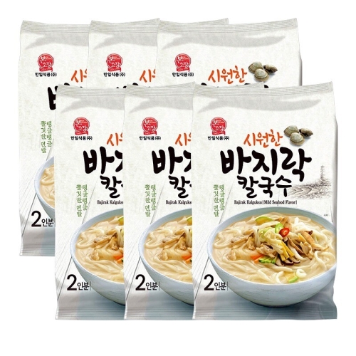 한일식품 본고장 시원한 바지락칼국수 428g (6개)_이미지