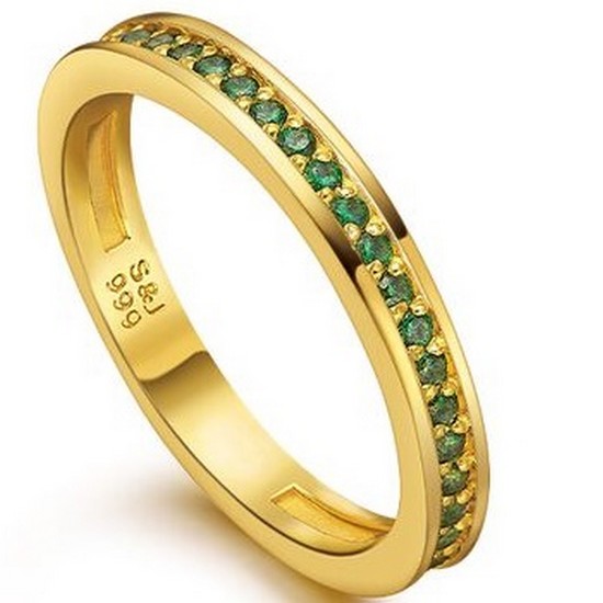 브릴리언트 에메랄드 가드링 반지 3.75g
