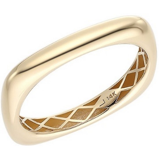 이랜드 로이드 모던브리티쉬 스퀘어 3.0mm 14K 반지 LRS22195G