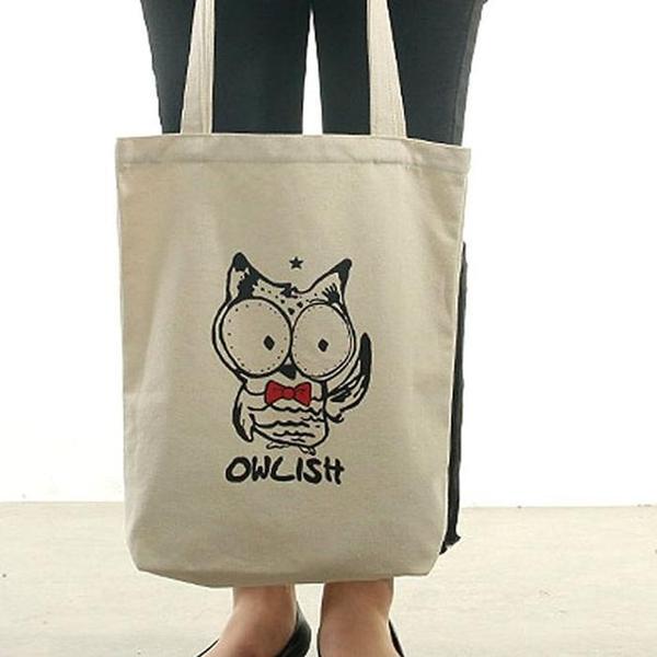 Rly 부엉이백 캔버스 보조가방 숄더백 면가방 데일리 S9513369