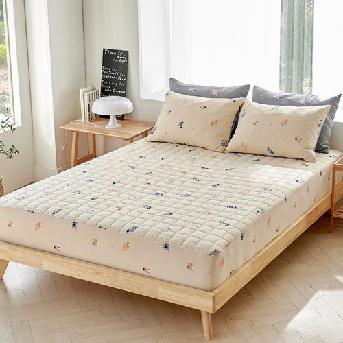 라몬떼 댕댕이 세미마이크로 누빔 매트리스 커버 (퀸 Q)_이미지