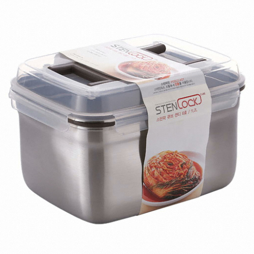 씨엔티코리아 스텐락 큐브 핸디 김치통 6호 11L