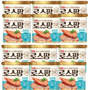 롯데웰푸드 롯데햄 로스팜97 라이트 340g (12개)
