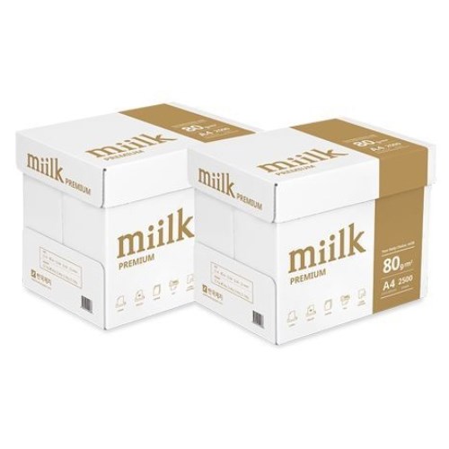 한국제지 밀크 프리미엄 복사용지 A4 80g (5,000매)_이미지