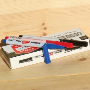 제브라 진하고 선명한 일본산 마카..  네임펜 F 1다스_이미지