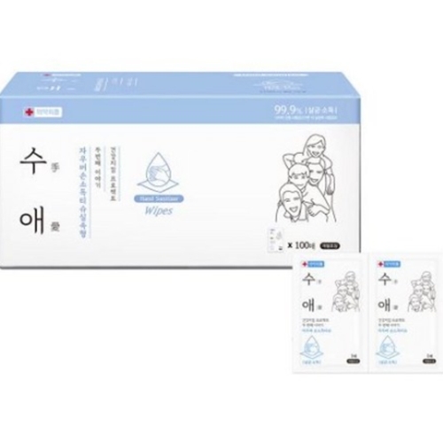 자우버 수애 손 소독 티슈 리필형 100매 (3팩)_이미지