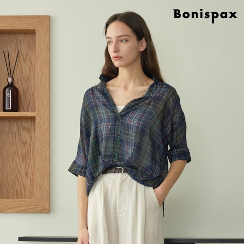 보니스팍스 믹스 컬러 체크 타이드 이너 셋트 셔츠 XP2BA016L0_이미지