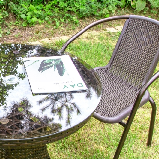 위드퍼니처 NEW 메이드 원형 야외 테이블 700 (49번의자2개)_이미지