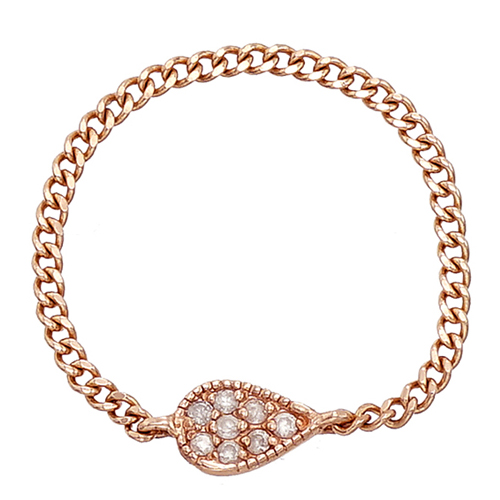 몰리즈 18K 골드 불렛 그레이서브다이아 체인 반지 S95650R_이미지