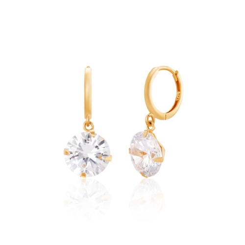 KT알파 쇼핑 온라인 14K 2캐럿 다이아컷 큐빅 드롭 원터치 귀걸이 WIE39462 일상이 알파가 되다 KT알파 쇼핑