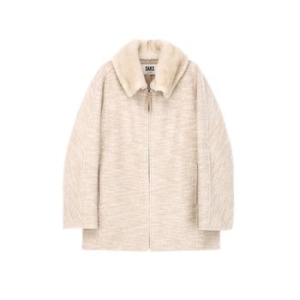 소재/High Cashmere Blend 베이지 밍크퍼 울캐시미어 하프집업 DLCO5D117I2
