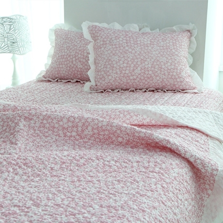 바숨 눈꽃송이 시어서커 여름이불+침대패드+베개커버 침구풀세트