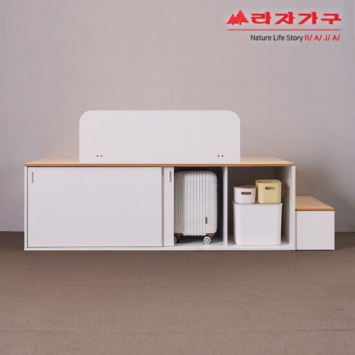 라자가구 비바 메가 수납 슬라이딩 침대 Q+가드+계단 (유로탑독립)_이미지
