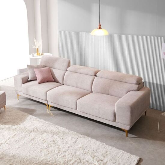 보루네오하우스 라보떼 샤비 조야 아쿠아텍스 패브릭 소파 4인용 (스툴별도)_이미지