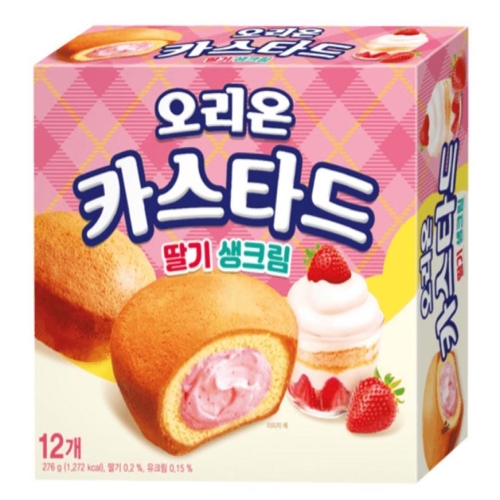 오리온 카스타드 딸기 생크림 276g (1개)