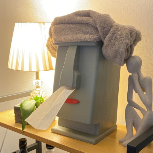 모아이 티슈 케이스