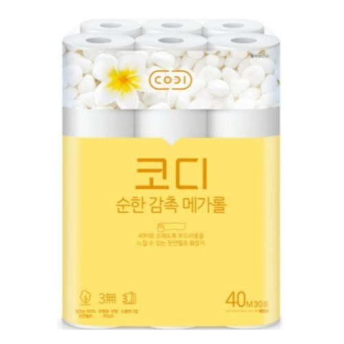 코디 순한 감촉 메가롤 40m (30롤) (1팩)_이미지