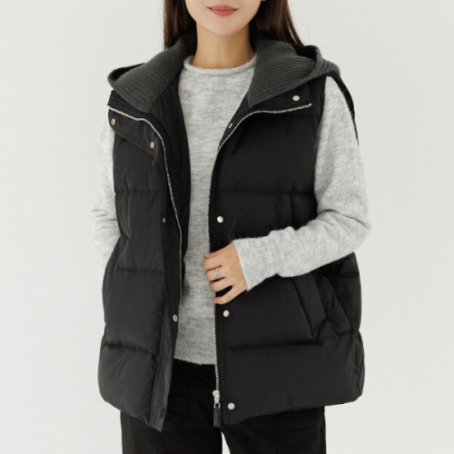 데드라 아른니트오리털패딩조끼 VEE6003_YC