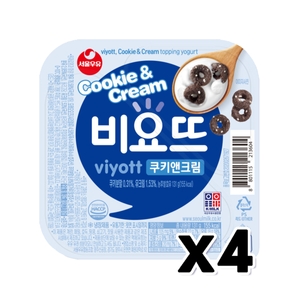 서울우유 비요뜨 쿠키앤크림 131g (4개)_이미지