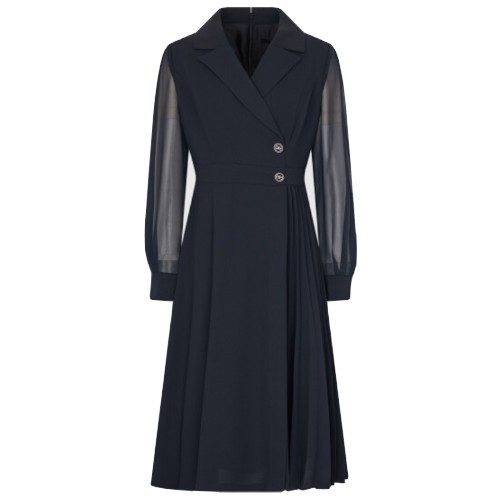 케네스레이디 시스루 버튼다운 플리츠 원피스 EGOPNC9800