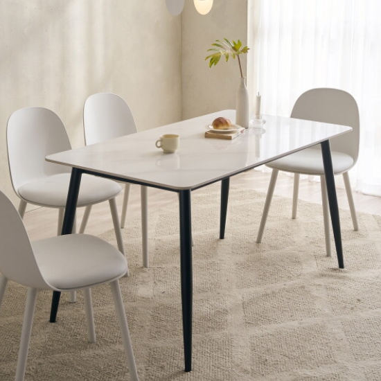 잉글랜더 레베카 통세라믹 식탁 1400 (의자별도)_이미지