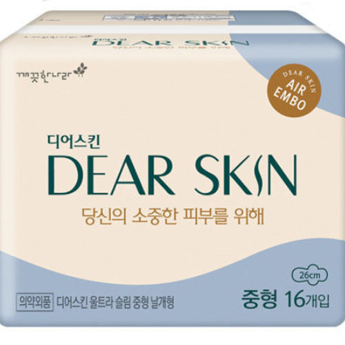  디어스킨 에어엠보 울트라슬림 날개 중형 16개 [24팩(384개)]