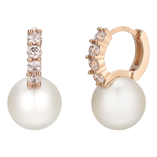 엘르쥬얼리 14K 블링 진주 원터치 귀걸이  gold pin  ELGPEE362_이미지