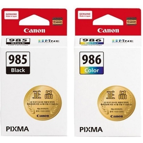 Canon 정품 PG-985, CL-986 세트이미지입니다. 누르면 해당 게시물로 새창이동합니다.