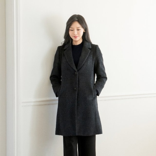 마담4060 엄마옷 클래씨마담 케니우드버튼하프울코트-QCO2512004_이미지