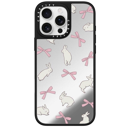 CASETIFY 아이폰16 프로 맥스 토끼 리본 미러 케이스 (해외구매)_이미지