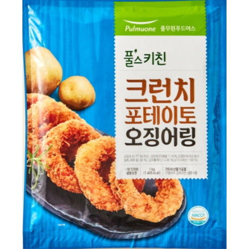 풀무원푸드머스 풀스키친 크런치 포테이토 오징어링 1kg이미지입니다. 누르면 해당 게시물로 새창이동합니다.