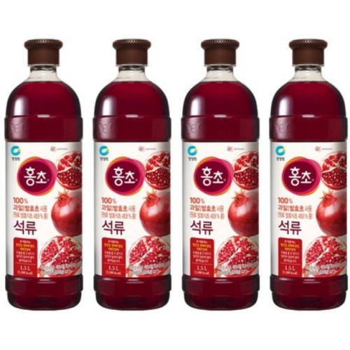 대상 청정원 홍초 석류 1.5L (4개)