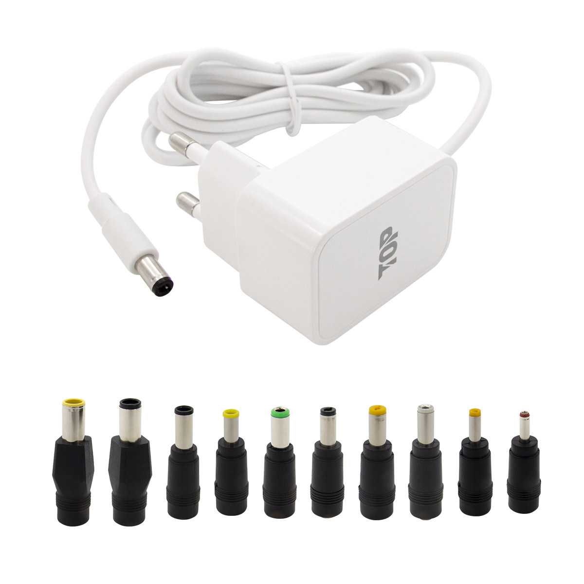 탑라인에이치디 솔탑 5V 2A SMPS 5.5mm 화이트 어댑터 (SOLTOP-3987 / 10종 젠더)_이미지