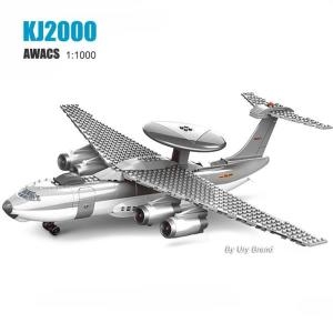 레고 2024 조립블럭 피규어 군사 비행기 KJ-2000 AWACS Morden 육군 전쟁 공예 WW2 세트 DIY 3D 모델 ..