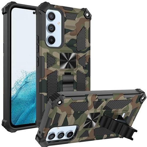 수나르 갤럭시A56 카모 플라쥬 패턴 킥스탠드 하드 범퍼 케이스
