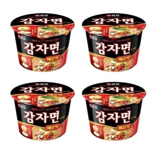 농심 감자면 매운맛 큰컵 92g (4개)_이미지