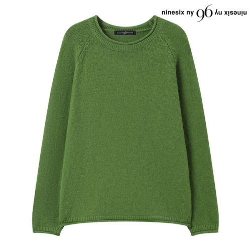 96NY 여성 레글런 라운드 베이직 긴팔 니트 NP4KT044L0