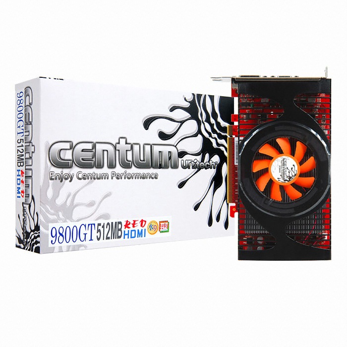 유니텍전자 지포스 9800GT CENTUM RED HDMI D3 512MB_이미지