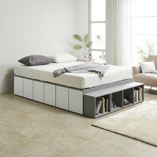 히트가구 논헤드 올도어 수납침대 Q (매트별도)_이미지