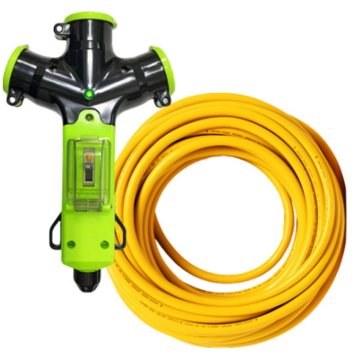 산업용 리드선 20m + 3구 방우형 멀티콘센트