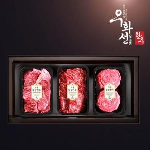 우화선한우 횡성한우 암소숙성 1등급 구이정육 혼합세트 2호 1.2kg (1개)_이미지
