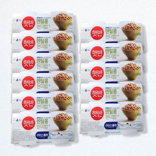 CJ제일제당 햇반 라이스플랜 렌틸콩 현미밥 190g (44개)_이미지