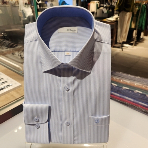 ST듀퐁 셔츠 SE4FM11LS166SBU 비지니스 라인 착용감이 좋은 도비 일반 핏 셔츠_이미지