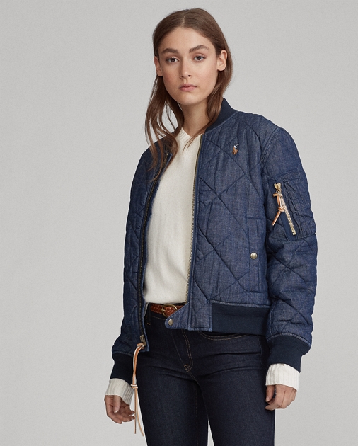  폴로랄프로렌 Quilted Denim Bomber Jacket 상품이미지