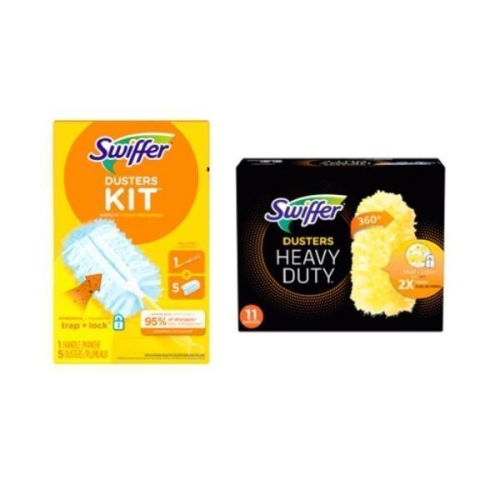 스위퍼 더스터 180 먼지떨이 90cm 롱핸들1개 + 180 리필5개 + 스위퍼 더스터 360 리필 11개