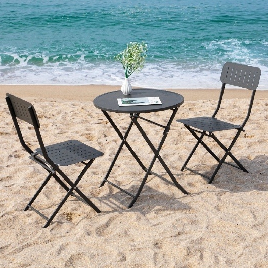 위드퍼니처 피파 접이식 원형 야외 테이블 600 (의자2개)_이미지