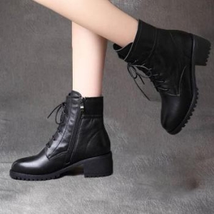 오노마 ONM 베이직 여성 부츠 은은한 광택 시크한 올블랙 워 41582576