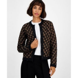 앤클라인 우먼 Diagonal 체크 Kissing-Front Cardigan Anne 블랙 vicuna 23434184 924106